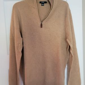 Mens J Crew Wool Quarter Zip Sweater